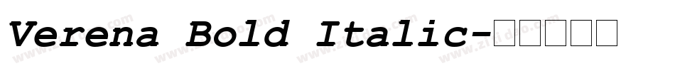 Verena Bold Italic字体转换